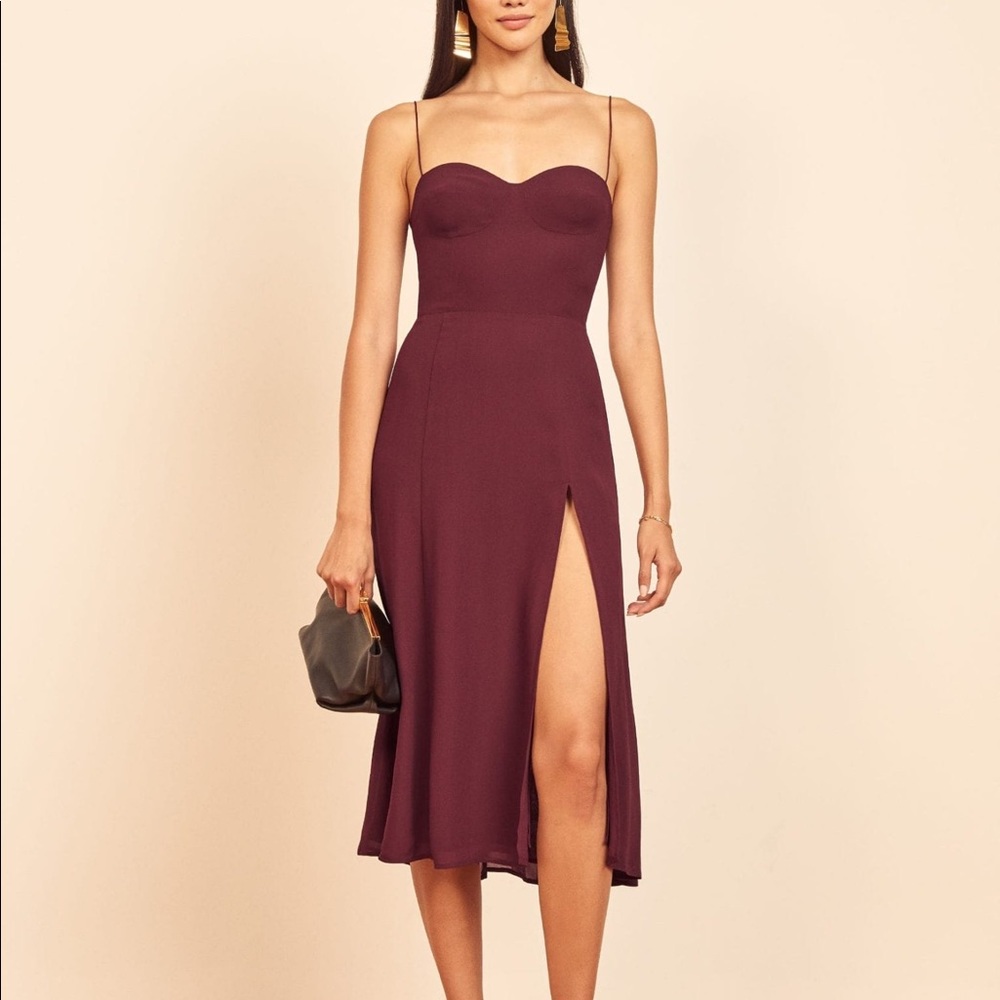 Reformation Juliette Dress Plum (Size 0)